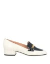 Bally Woman Loafers Cream Size 11.5 Soft Leather In Off White