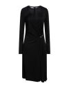 Bally Woman Midi Dress Black Size 12 Viscose, Silk In Black