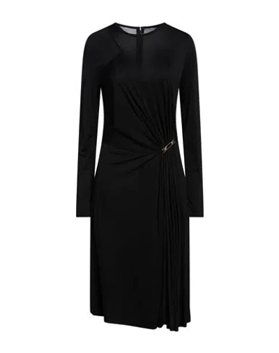 Bally Woman Midi Dress Black Size 12 Viscose, Silk