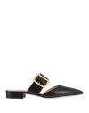 Bally Woman Mules & Clogs Black Size 6.5 Goat Skin In Black
