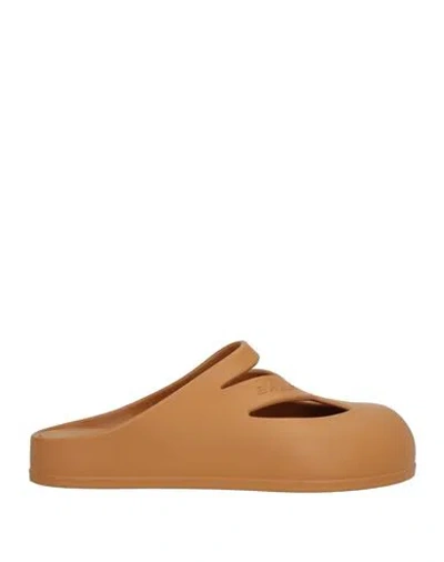 Bally Woman Mules & Clogs Camel Size 10-11 Rubber In Brown