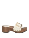 Bally Woman Mules & Clogs Cream Size 7.5 Calfskin