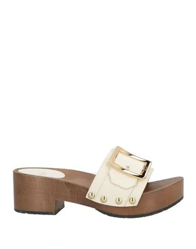 Bally Woman Mules & Clogs Cream Size 7.5 Calfskin