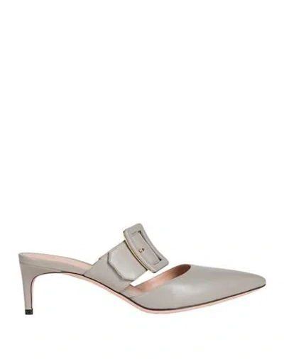 Bally Woman Mules & Clogs Grey Size 7 Leather