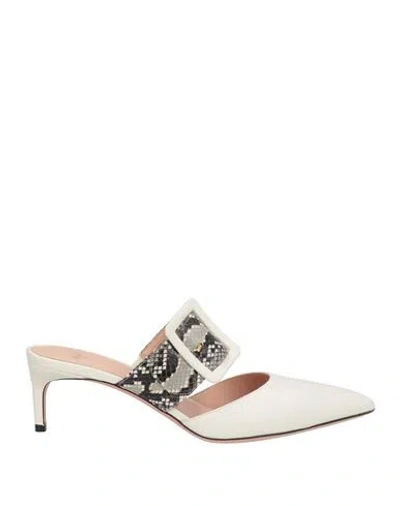 Bally Woman Mules & Clogs Ivory Size 6 Goat Skin In White