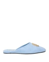 Bally Woman Mules & Clogs Light Blue Size 10.5 Goat Skin