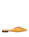 Bally Woman Mules & Clogs Marigold Size 5.5 Lambskin In Yellow