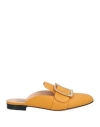 Bally Woman Mules & Clogs Ocher Size 6 Calfskin In Yellow