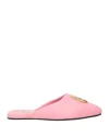 Bally Gylon Logo-plaque Suede Slippers In Pink
