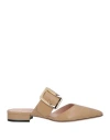 Bally Woman Mules & Clogs Sand Size 7.5 Goat Skin In Beige