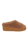 Bally Woman Mules & Clogs Tan Size 5.5 Calfskin, Shearling In Brown