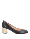 Bally Woman Pumps Black Size 10 Calfskin In Black
