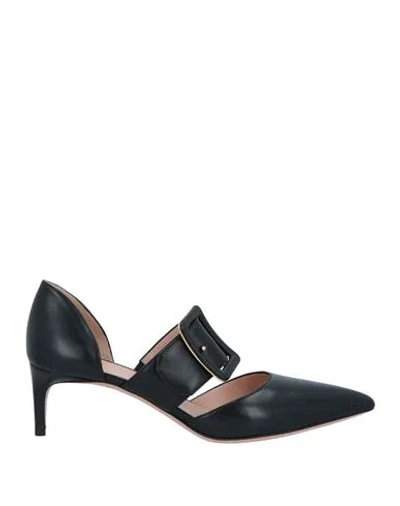 Bally Woman Pumps Black Size 7 Sheepskin, Textile Fibers In Black