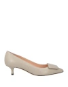 Bally Woman Pumps Dove Grey Size 5.5 Lambskin