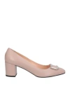 Bally Woman Pumps Light Brown Size 11 Lambskin In Beige