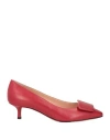 Bally Woman Pumps Red Size 9.5 Lambskin