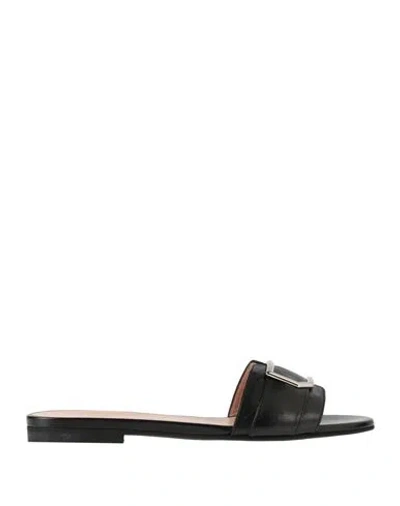 Bally Woman Sandals Black Size 6 Lambskin