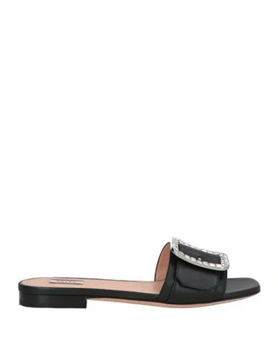 Bally Woman Sandals Black Size 6 Lambskin
