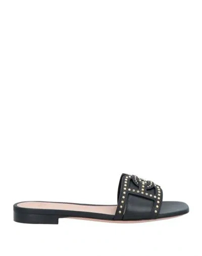 Bally Woman Sandals Black Size 5.5 Calfskin