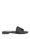 Bally Woman Sandals Black Size 6.5 Leather