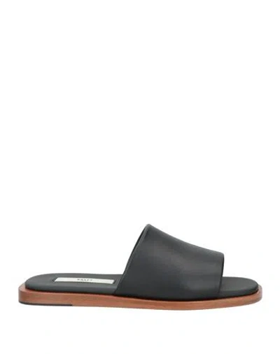 Bally Woman Sandals Black Size 7 Leather