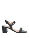 Bally Carlas 6234126 Women's Black Lamb Leather Heeled Sandals In Black