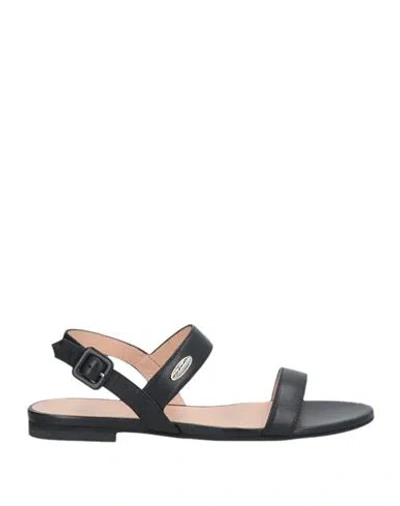 BALLY BALLY WOMAN SANDALS BLACK SIZE 7.5 LEATHER