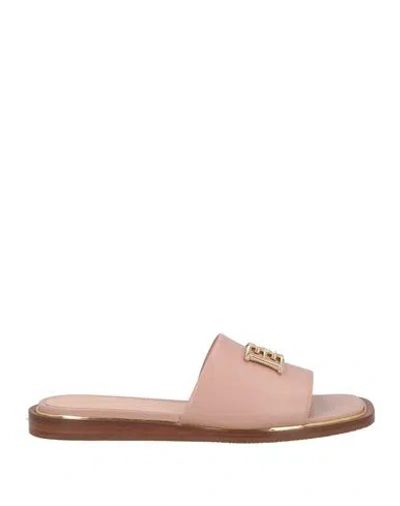 Bally Woman Sandals Blush Size 7.5 Calfskin In Pink