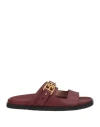 Bally Woman Sandals Brick Red Size 6.5 Cow Leather
