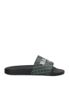 Bally Woman Sandals Charcoal Size 7.5 Rubber In Grey