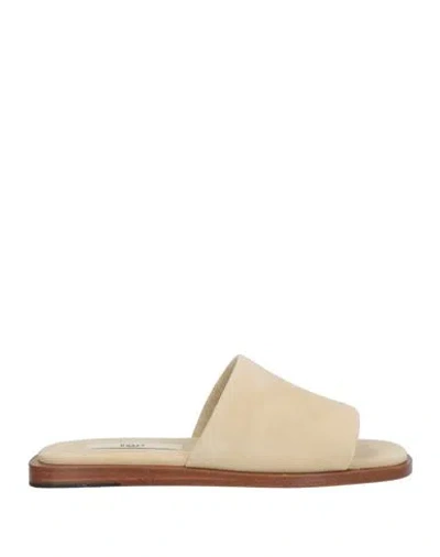 Bally Woman Sandals Cream Size 7 Goat Skin In Black