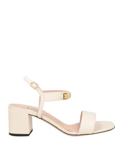 Bally Logo-lettering Leather Sandals In White