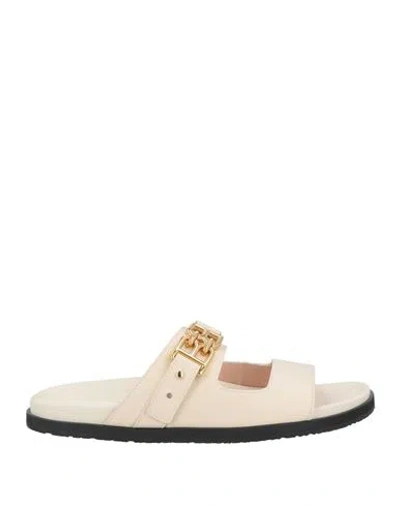 Bally Woman Sandals Ivory Size 7.5 Cow Leather In Beige
