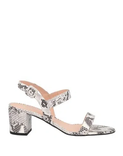 Bally Woman Sandals Light Grey Size 6 Leather