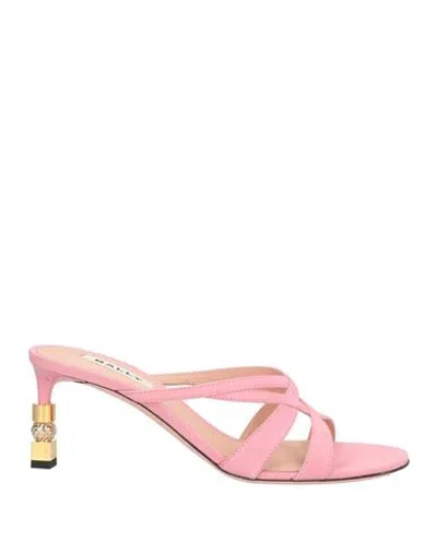 Bally Woman Sandals Pink Size 7.5 Goat Skin
