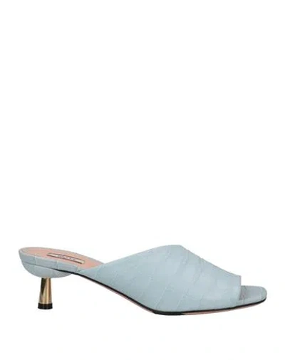Bally Woman Sandals Sky Blue Size 8.5 Soft Leather