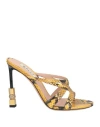 Bally Carolyn 105 Snake-embossed Leather Sandal In Yellow
