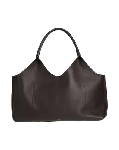 Bally Woman Shoulder Bag Dark Brown Size - Calfskin