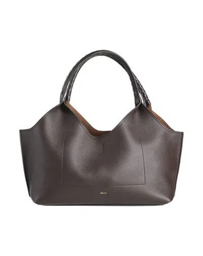 Bally Woman Shoulder Bag Dark Brown Size - Calfskin