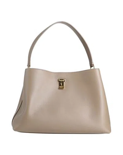 Bally Woman Shoulder Bag Taupe Size - Leather In Grey