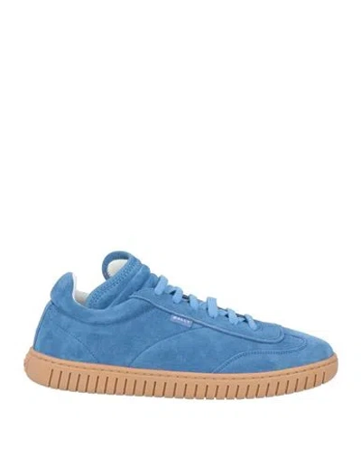 Bally Woman Sneakers Bright Blue Size 7.5 Calfskin