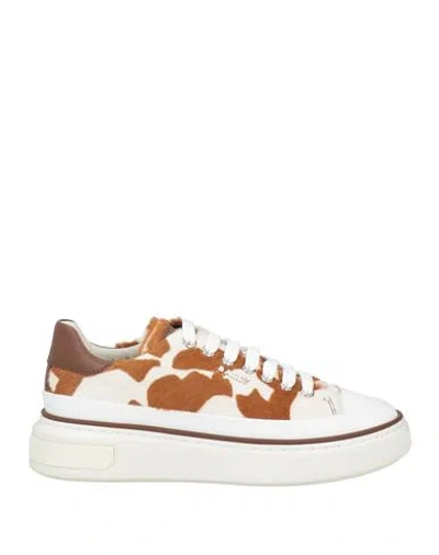 Bally Woman Sneakers Brown Size 7.5 Calfskin