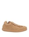 Bally Woman Sneakers Camel Size 4.5 Textile Fibers