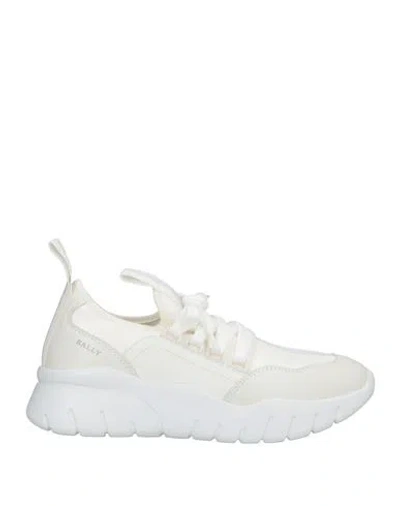 Bally Woman Sneakers Off White Size 7.5 Leather In Neutral