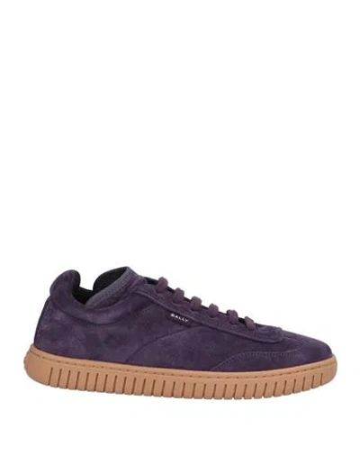 Bally Woman Sneakers Purple Size 7.5 Calfskin