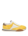 BALLY BALLY WOMAN SNEAKERS YELLOW SIZE 7.5 LEATHER
