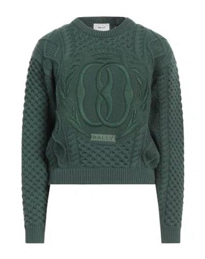 Bally Woman Sweater Green Size 8 Wool, Acrylic