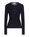 Bally Woman Sweater Navy Size 4 Merino Wool In Navy