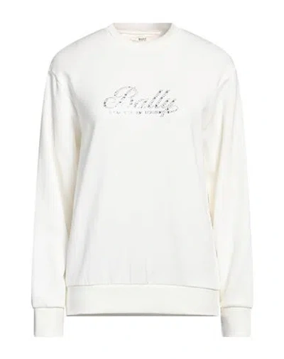 Bally Woman Sweatshirt Off White Size 12 Cotton, Elastane