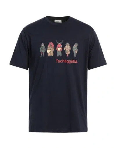 Bally Woman T-shirt Navy Size M Organic Cotton